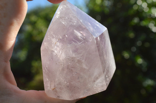 Polished Highly Translucent Violet Amethyst Crystals x 2 From Madagascar - TopRock