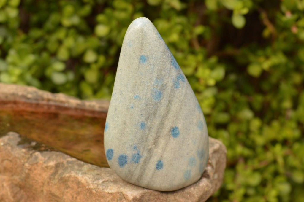 Polished Blue Spotted Spinel Quartz Standing Free Forms x 2 From Madagascar - TopRock