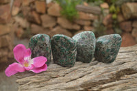 Polished Emerald In Matrix Standing Free Forms x 4 From Sandawana, Zimbabwe - TopRock