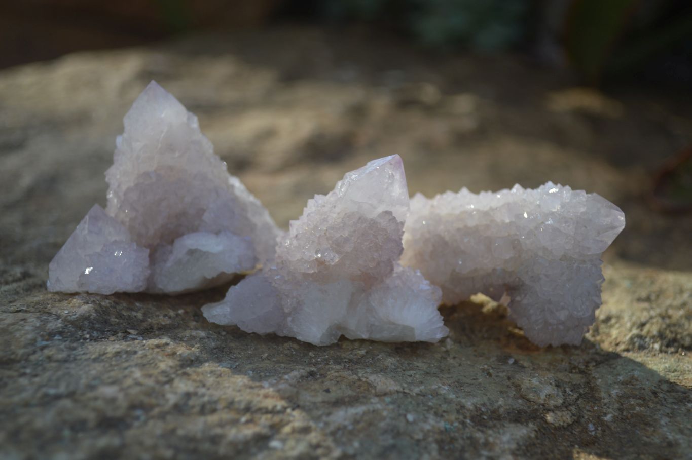 Natural Small Pale Lilac Spirit Quartz Clusters x 35 From Boekenhouthoek, South Africa - Toprock Gemstones and Minerals 