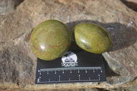 Polished Large Green Opal Galet - Palm Stone x 12 From Madagascar - Toprock Gemstones and Minerals 