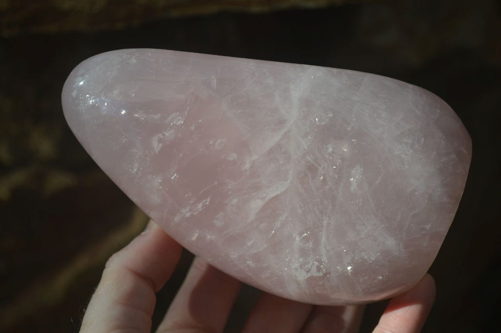 Polished Pink Rose Quartz Standing Free Forms x 2 From Madagascar - Toprock Gemstones and Minerals 