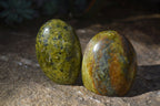 Polished Green Opal Standing Free Forms  x 6 From Madagascar - Toprock Gemstones and Minerals 