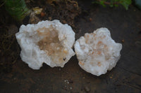 Natural Limonite Tinted Quartz Crystal Plates  x 35 From Zambia - Toprock Gemstones and Minerals 