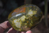 Polished Green Opal Standing Free Forms  x 6 From Madagascar - Toprock Gemstones and Minerals 