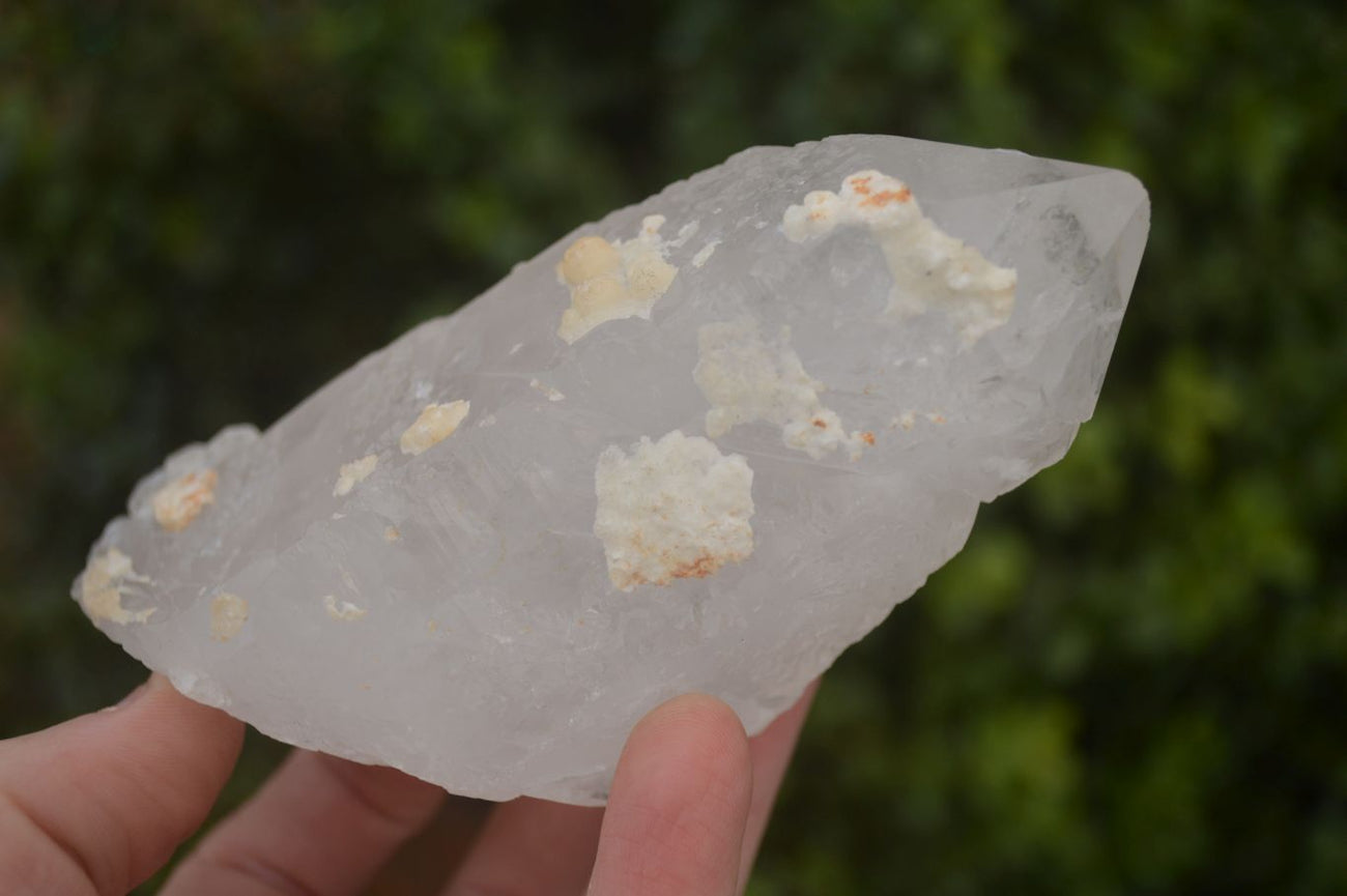 Natural Icey Etched Self Healed Quartz Crystals x 3 From 