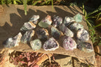 Natural Rough Watermelon Fluorite Cobbed Specimens  x 24 From Uis, Namibia - Toprock Gemstones and Minerals 