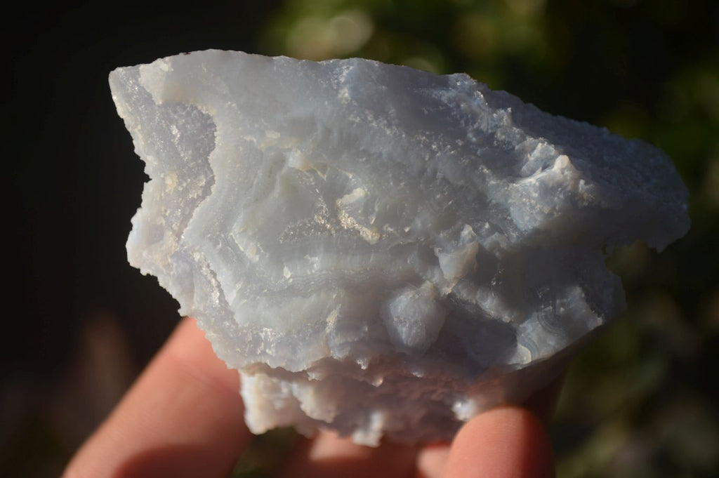 Natural Etched Blue Chalcedony Specimens  x 12 From Nsanje, Malawi - Toprock Gemstones and Minerals 