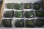 Polished Green Verdite Galet / Palm Stones x 12 From Zimbabwe - Toprock Gemstones and Minerals 