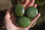 Polished Green Verdite Galet / Palm Stones x 12 From Zimbabwe - Toprock Gemstones and Minerals 