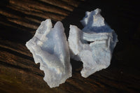Natural Etched Blue Chalcedony Specimens  x 12 From Nsanje, Malawi - Toprock Gemstones and Minerals 