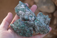 Natural Rare Emerald Mica In Matrix Cobbed Specimens x 12 From Mutoko, Zimbabwe - Toprock Gemstones and Minerals 