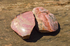 Polished One Side Polished Rhodonite Free Forms  x 5 From Ambindavato, Madagascar - TopRock