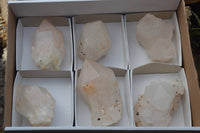 Natural Lovely Mostly Intact Quartz Crystal Specimens  x 6 From Madagascar - TopRock