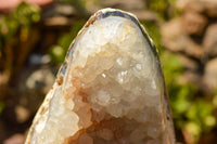 Polished Extra Large Crystal Agate Display Piece (Cut To Stand) x 1 From Maintirano, Madagascar - TopRock