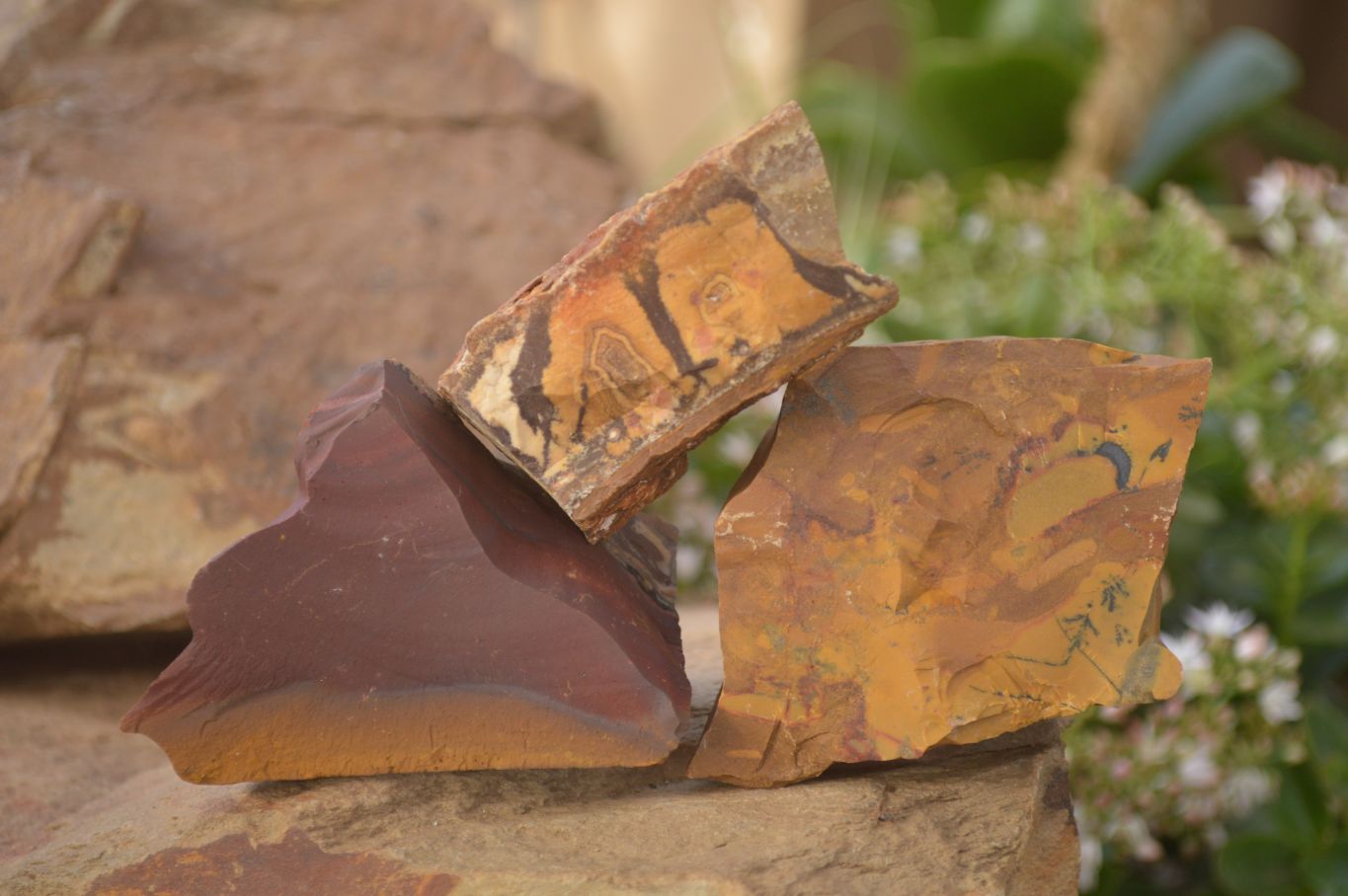 Natural Cobbed Nguni Jasper Pieces  x 12 From Southern Africa - Toprock Gemstones and Minerals 