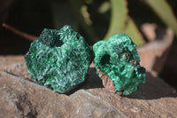Natural Chatoyant Silky Malachite Specimens  x 12 From Kasompe, Congo - Toprock Gemstones and Minerals 