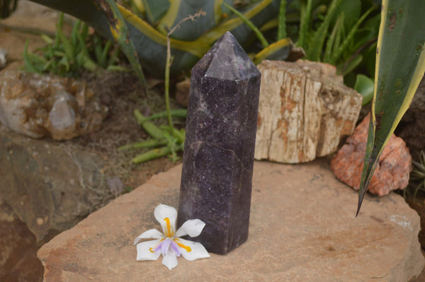 Polished Dark Purple Lepidolite Point x 1 From Madagascar - TopRock