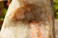 Polished Extra Large Crystal Agate Display Piece (Cut To Stand) x 1 From Maintirano, Madagascar - TopRock