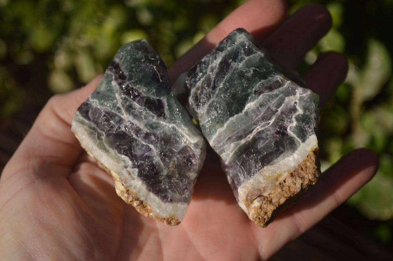 Natural Rough Watermelon Fluorite Cobbed Specimens  x 24 From Uis, Namibia - Toprock Gemstones and Minerals 