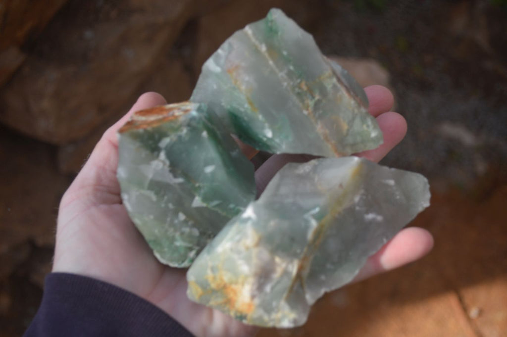 Natural Rough Green Jade Cobbed Specimens x 12 From Swaziland - Toprock Gemstones and Minerals 