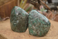 Polished Emerald In Matrix Standing Free Forms x 4 From Sandawana, Zimbabwe - TopRock