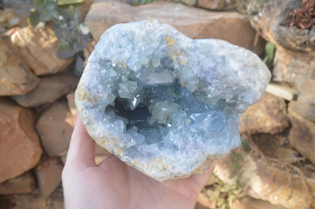 Natural Blue Celestite Geode Specimen  x 1 From Sakoany, Madagascar - Toprock Gemstones and Minerals 