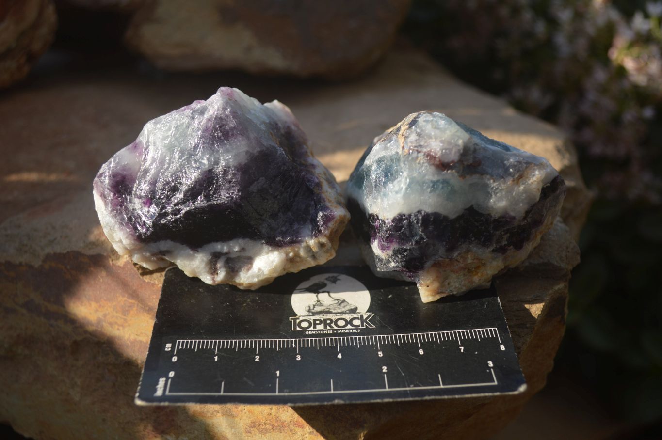 Natural Rough Watermelon Fluorite Cobbed Specimens  x 24 From Uis, Namibia - Toprock Gemstones and Minerals 