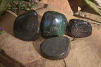 Polished Fluorescent Ruby Corundum In Chrome Verdite Free Forms x 4 From Zimbabwe - Toprock Gemstones and Minerals 