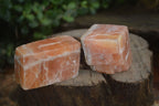 Natural New Sunset Orange Calcite Specimens  x 12 From Spitzkop, Namibia - Toprock Gemstones and Minerals 