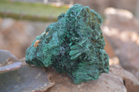 Natural Chatoyant Silky Malachite Specimens  x 12 From Kasompe, Congo - Toprock Gemstones and Minerals 
