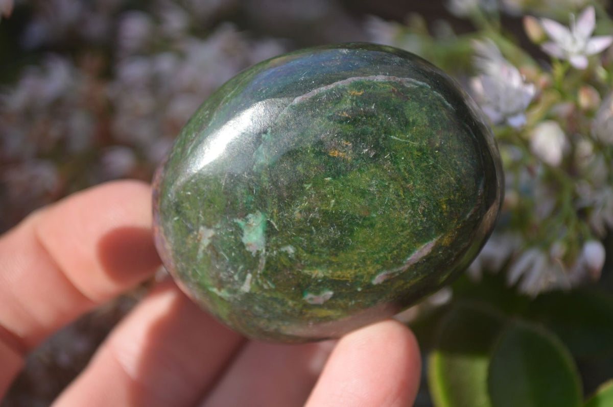 Polished Green Verdite Galet / Palm Stones x 12 From Zimbabwe - Toprock Gemstones and Minerals 
