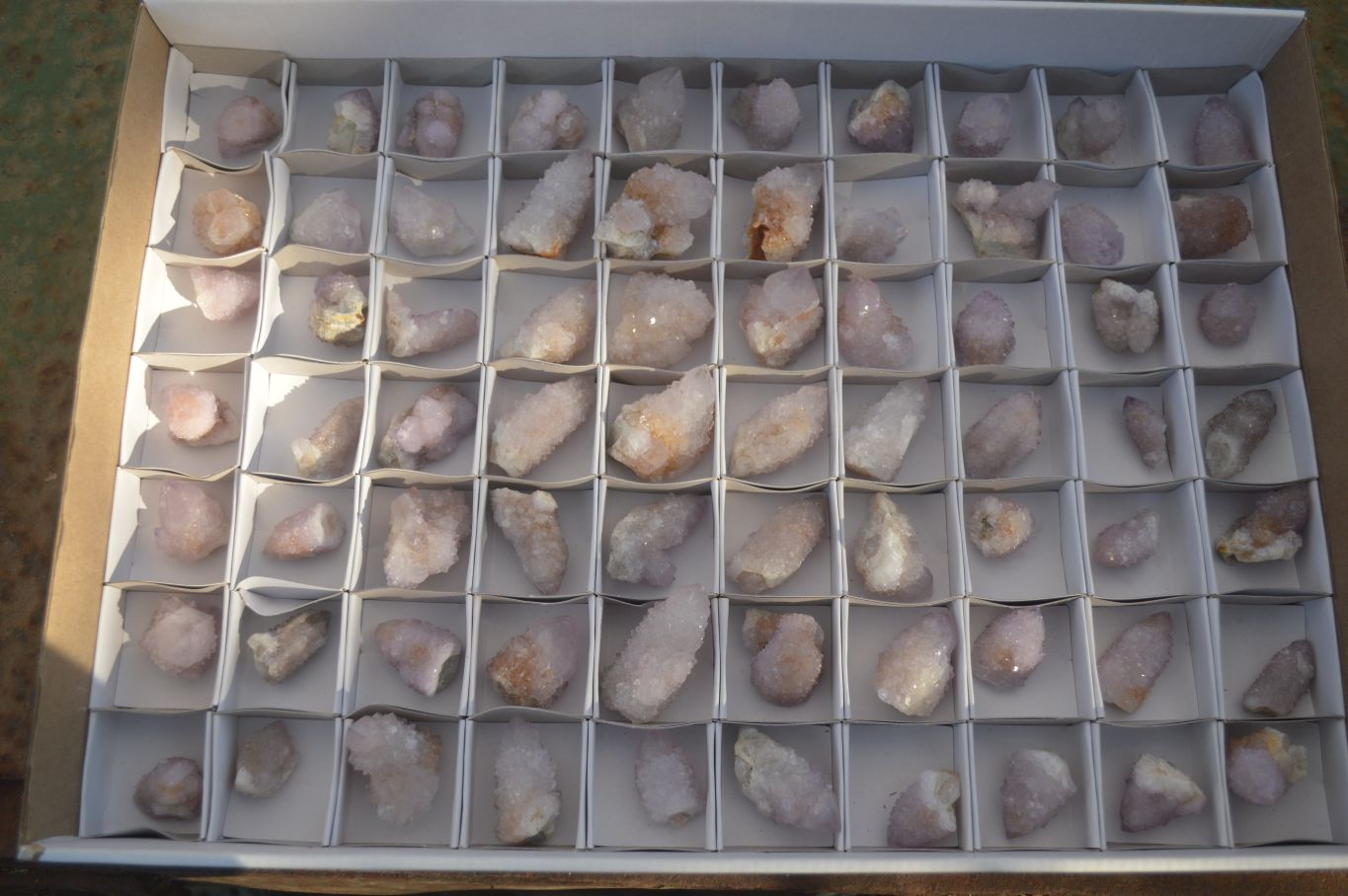 Natural Small Spirit Amethyst Quartz Crystals  x 70 From Boekenhouthoek, South Africa - Toprock Gemstones and Minerals 