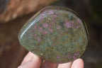 Polished Fluorescent Ruby Corundum In Chrome Verdite Free Forms x 4 From Zimbabwe - Toprock Gemstones and Minerals 