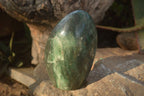 Polished  Emerald Fuchsite Quartz Sphere & Standing Free Form  x 2 From Madagascar - Toprock Gemstones and Minerals 