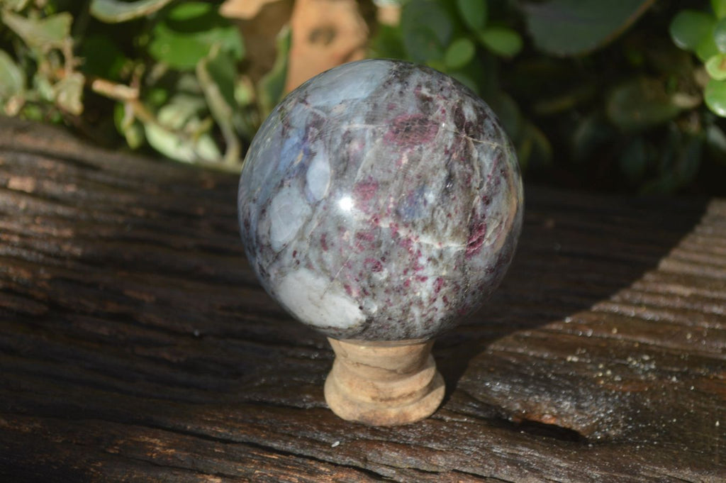 Polished Rubellite Pink Tourmaline Matrix Sphere x 1 From Madagascar - Toprock Gemstones and Minerals 