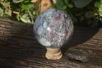 Polished Rubellite Pink Tourmaline Matrix Sphere x 1 From Madagascar - Toprock Gemstones and Minerals 