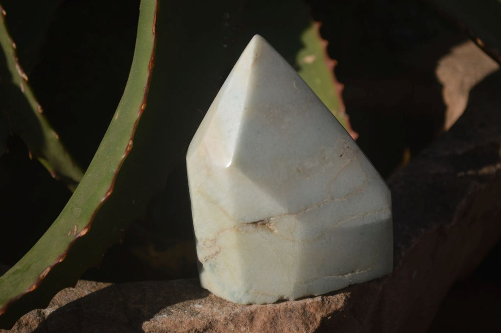 Polished Rare Blue Smithsonite Aragonite Points x 6 From Congo - Toprock Gemstones and Minerals 