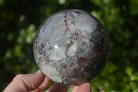 Polished Rubellite Pink Tourmaline Matrix Sphere x 1 From Madagascar - Toprock Gemstones and Minerals 