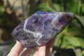Polished Chevron Amethyst Point x 1 From Zambia - Toprock Gemstones and Minerals 