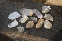 Natural Mixed Amethyst & Smokey Brandberg Quartz Crystals x 12 From Brandberg, Namibia