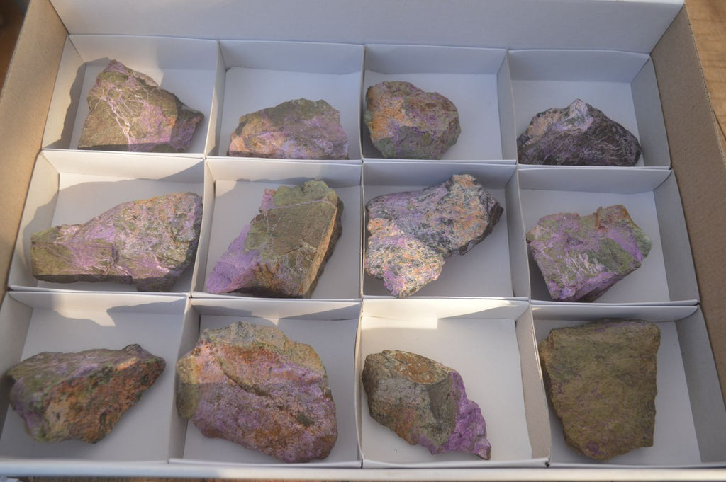 Natural Rough Stichtite & Serpentine Specimens x 12 From Barberton, South Africa - Toprock Gemstones and Minerals 