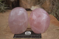 Polished Gemmy Pink Rose Quartz Standing Free Forms  x 3 From Ambatondrazaka, Madagascar - TopRock