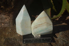 Polished Rare Blue Smithsonite Aragonite Points x 6 From Congo - Toprock Gemstones and Minerals 