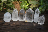 Polished  Clear Quartz Crystal Points  x 12 From Madagascar - Toprock Gemstones and Minerals 