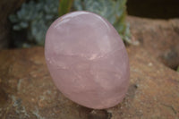Polished Gemmy Pink Rose Quartz Standing Free Forms  x 3 From Ambatondrazaka, Madagascar - TopRock