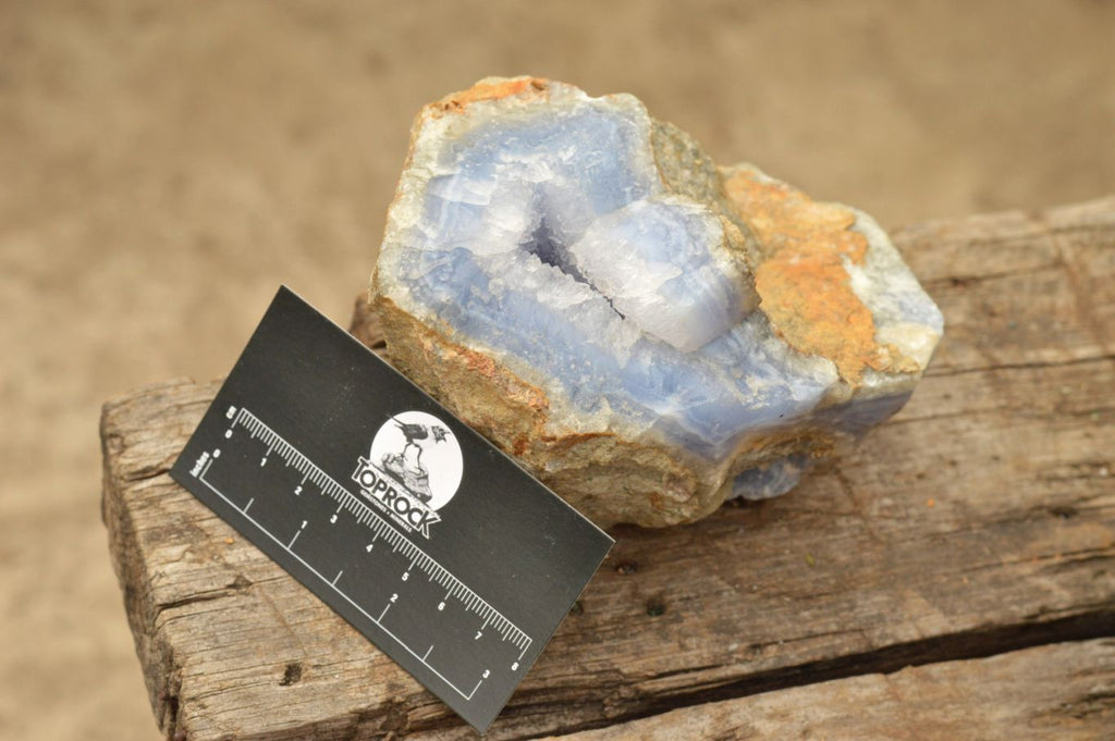 Natural Large Blue Lace Agate Geode Specimens  x 3 From Nsanje, Malawi - TopRock