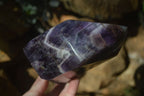 Polished Chevron Amethyst Point x 1 From Zambia - Toprock Gemstones and Minerals 