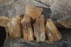 Natural Honey Aragonite Etched & Cobbed Pieces  x 35 From Namibia - Toprock Gemstones and Minerals 