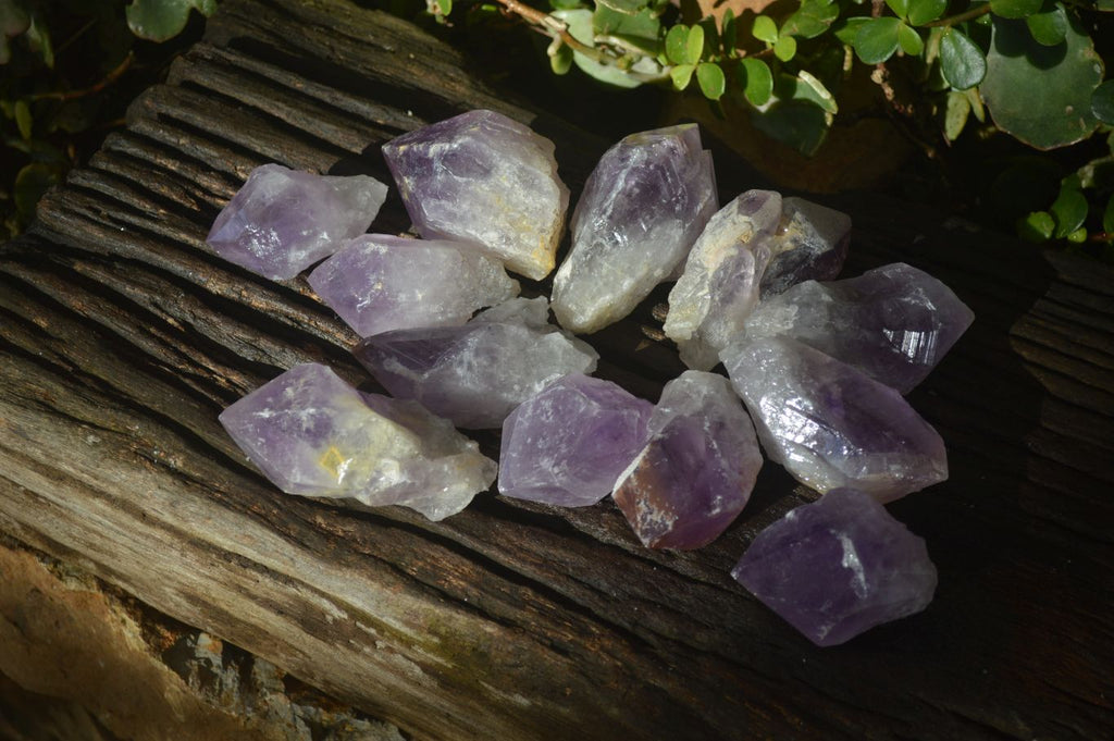 Natural Jacaranda Amethyst Crystals x 12 From Mumbwa, Zambia - Toprock Gemstones and Minerals 